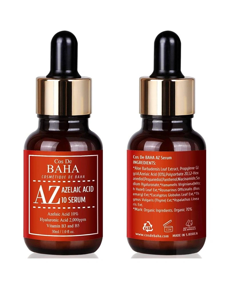 COS DE BAHA AZELAIC ACID 10 SERUM - СИРОВАТКА З АЗЕЛАЇНОВОЮ КИСЛОТОЮ 10 %, 30МЛ