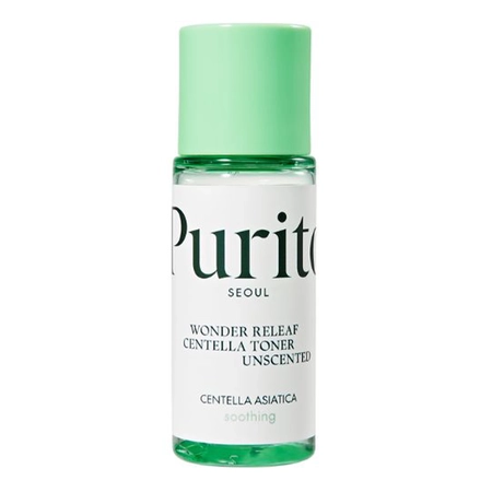 PURITO SEOUL WONDER RELEAF CENTELLA TONER UNSCENTED- ЗАСПОКІЙЛИВИЙ ТОНЕР З ЦЕНТЕЛЛОЮ БЕЗ ЕФІРНИЙ ОЛІЙ, 30 МЛ