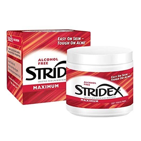 STRIDEX MAXIMUM WITH VITAMINS - СЕРВЕТКИ ВІД АКНЕ, ЧЕРВОНІ, 55ШТ