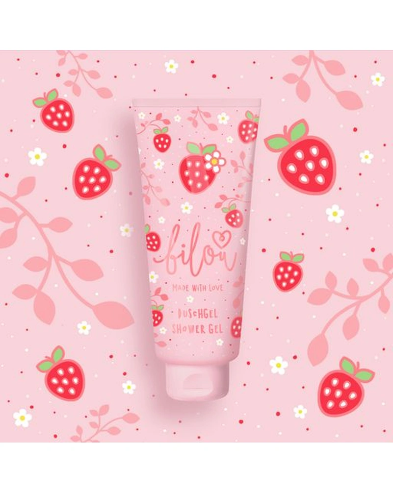 BILOU  SHOWER GEL "SWEET STRAWBERRY" - ГЕЛЬ ДЛЯ ДУШУ "ПОЛУНИЦЯ",200 МЛ.