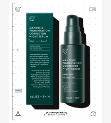 Нічна сироватка для обличчя Allies Of Skin Mandelic Pigmentation Corrector Night Serum, 30 мл