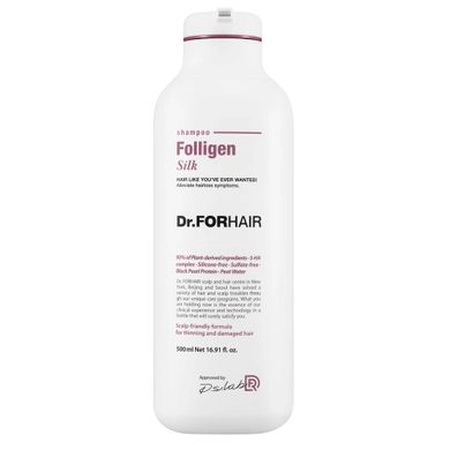 ШАМПУНЬ ДЛЯ СУХОГО ТА ПОШКОДЖЕНОГО ВОЛОССЯ DR.FORHAIR FOLLIGEN SILK SHAMPOO, 500 МЛ