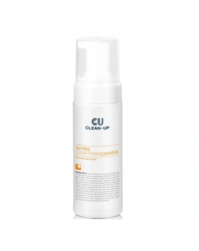 CU SKIN Clean-Up AV Free Clean Foam Cleanser - Очищаюча пінка для чутливої шкіри,150 мл.