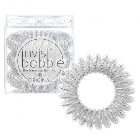 INVISIBOBBLE ORIGINAL Mother of Chrome - Резинка-браслет для волосся (мерехтливий прозорий),3 шт.