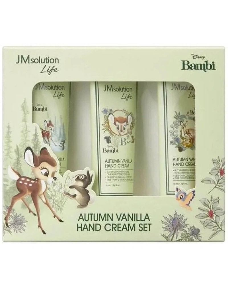 JMSOLUTION LIFE MARINE LIFE AUTUMN VANILLA HAND CREAM SET DISNEY – НАБОР УВЛАЖНЯЮЩИХ КРЕМОВ ДЛЯ РУК, 3Х50 МЛ.