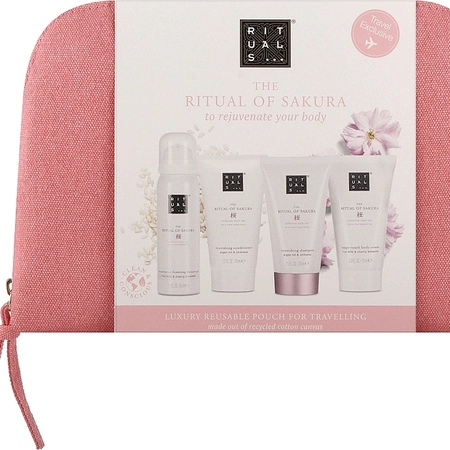 RITUALS OF SAKURA (sh/foam/gel/50ml + b/cr/70ml + cond/70ml + shm/70ml + bag) - Набір тревел + косметичка