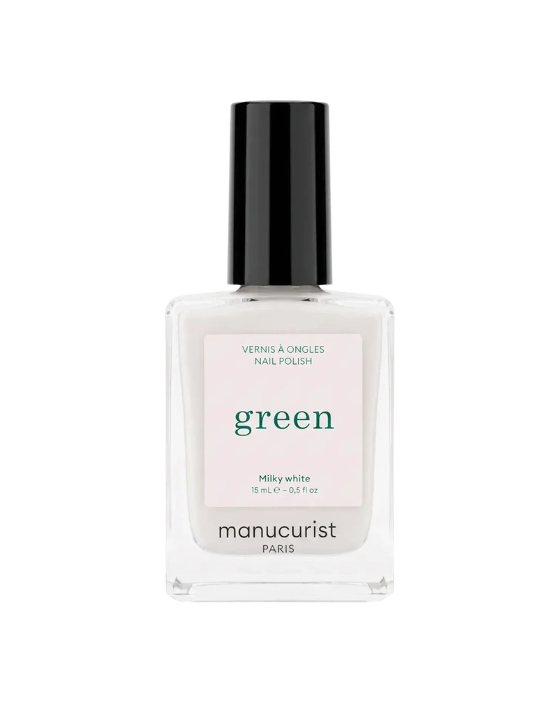 Лак для нігтів з молочним відтінком manucurist green™ milky white, 15 мл