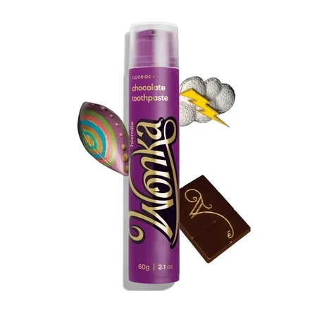 Зубная паста со вкусом шоколада Hismile Wonka Chocolate Toothpaste, 60 г