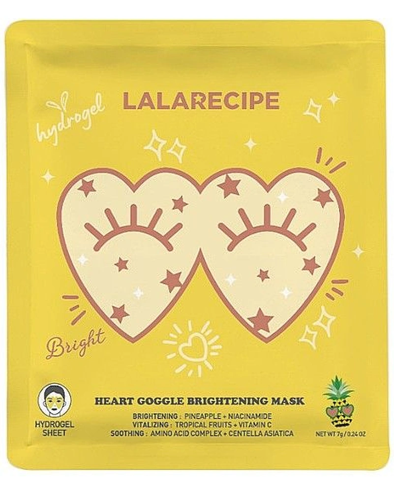 ОСВІТЛЮЮЧА ГІДРОГЕЛЕВА МАСКА ДЛЯ ШКІРИ НАВКОЛО ОЧЕЙ LALARECIPE HEART GOGGLE BRIGHTENING MASK