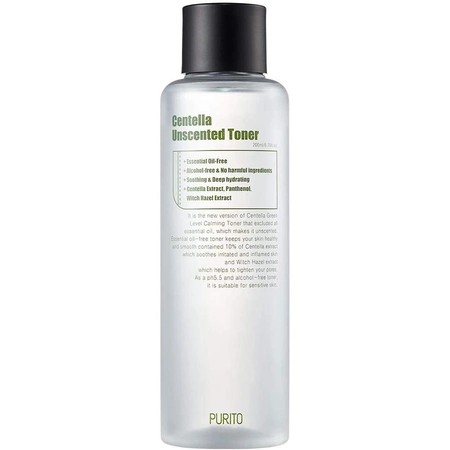 PURITO CENTELLA UNSCENTED TONER - ТОНЕР З ЦЕНТЕЛЛОЮ ДЛЯ ГІПЕРЧУТЛИВОЇ ШКІРИ, 200 МЛ.