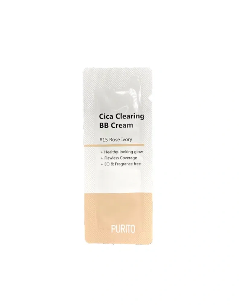 PURITO CICA CLEARING BB CREAM - BB-КРЕМ ДЛЯ ЧУТЛИВОЇ ШКІРИ З ЕКСТРАКТОМ ЦЕНТЕЛЛИ(№15) , пробник