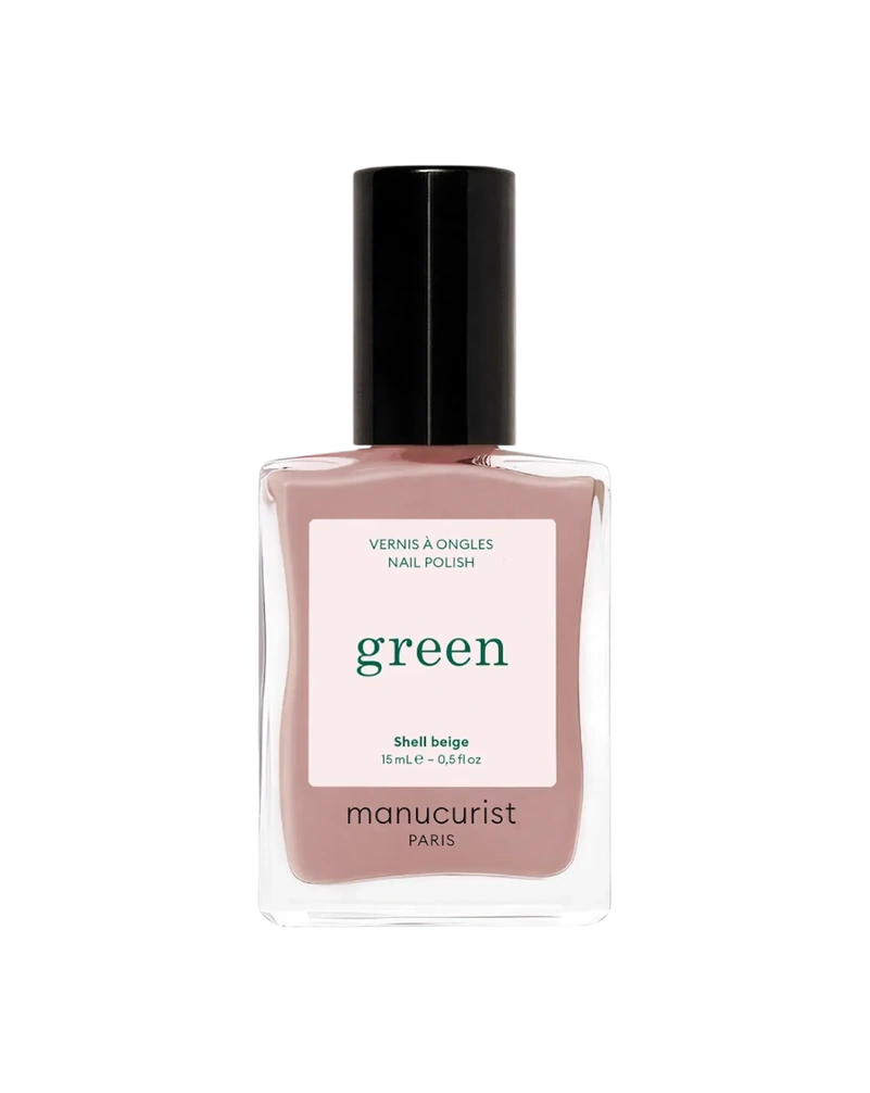 Лак для нігтів з нейтральним бежевим відтінком manucurist green™ shell beige, 15 мл