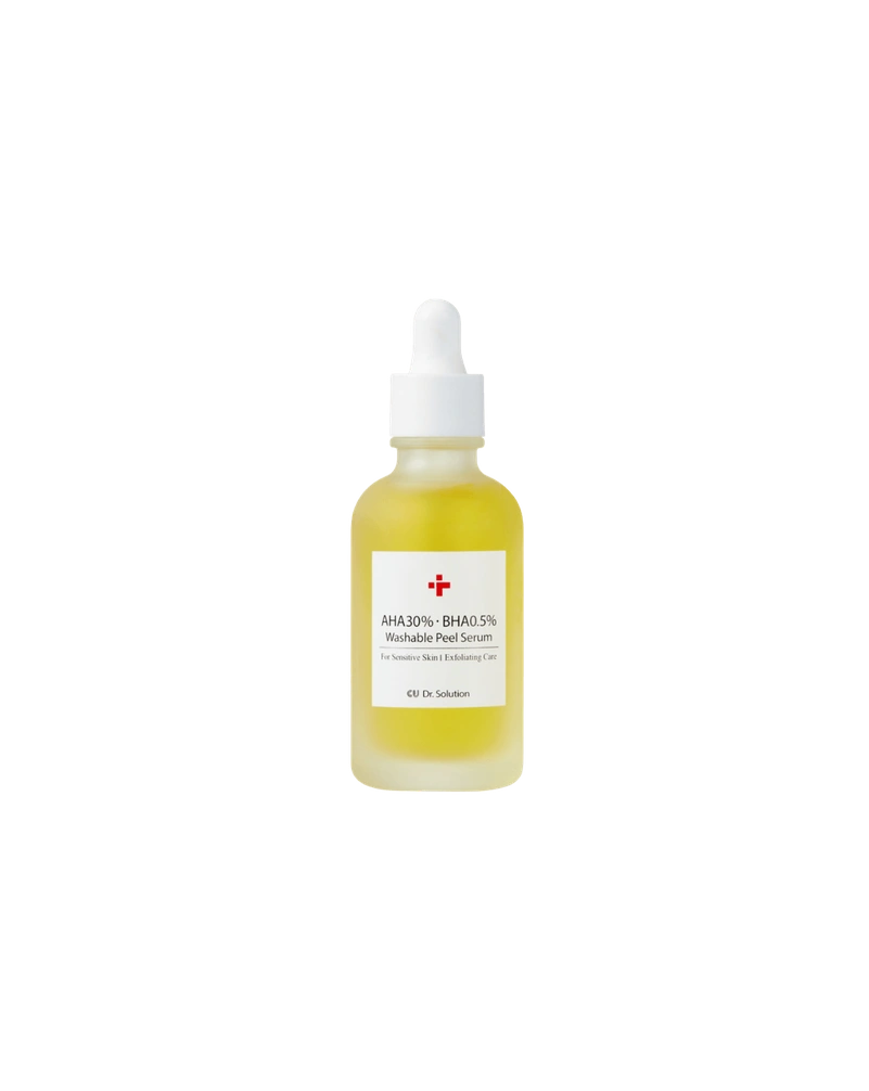 Пилинг серум с кислотами для лица cuskin dr. solution aha 30% bha 0.5% washable peel serum, 50 мл