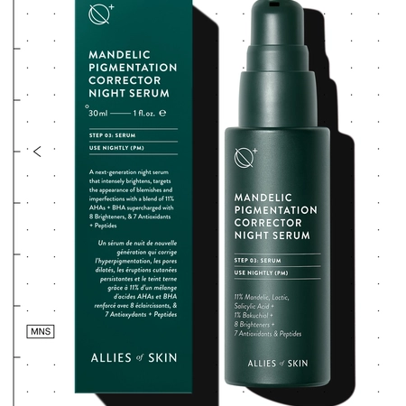 Нічна сироватка для обличчя Allies Of Skin Mandelic Pigmentation Corrector Night Serum, 30 мл