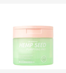 Очищуючі тонер-пади для обличчя з коноплею LALARECIPE Hemp Seed Purifying Pad, 70 шт
