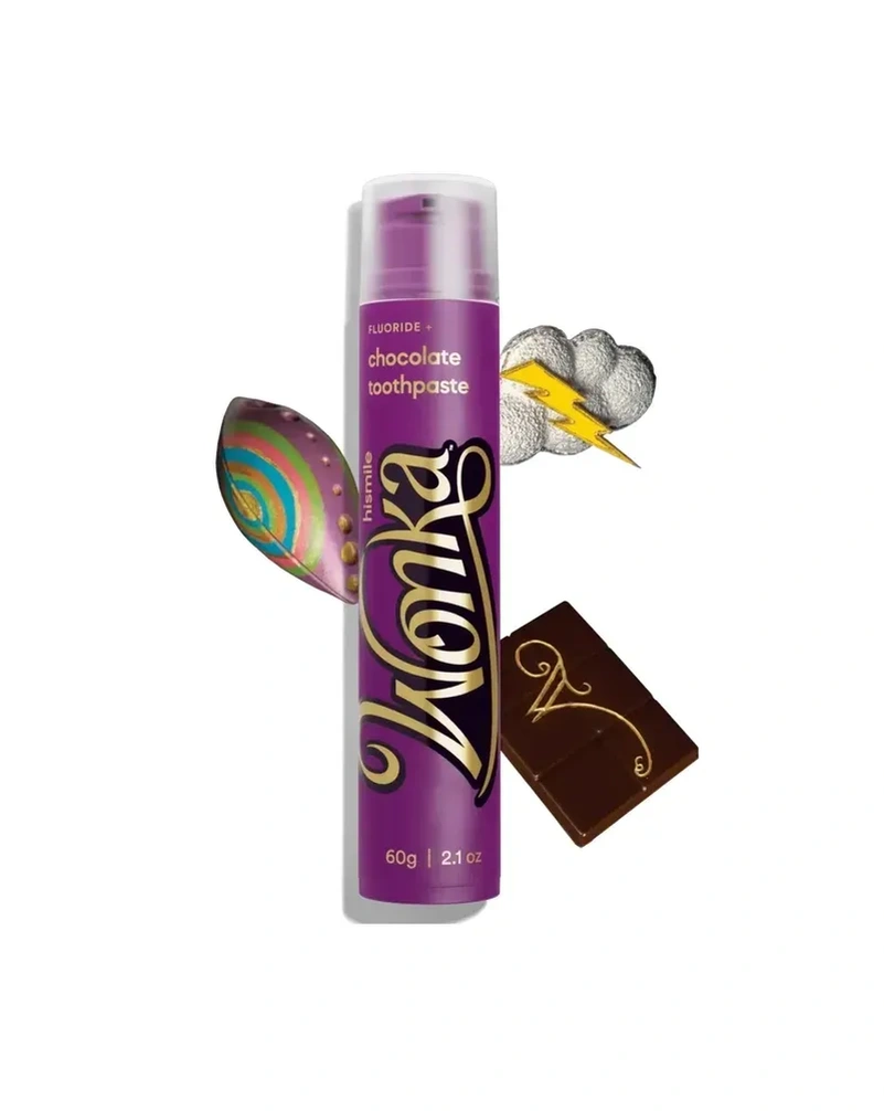 Зубная паста со вкусом шоколада hismile wonka chocolate toothpaste, 60 г