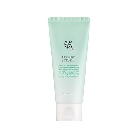 BEAUTY OF JOSEON GREEN PLUM REFRESHING CLEANSER - ПЕНКА С НЕЙТРАЛЬНЫМ РН ДЛЯ ЧУВСТВИТЕЛЬНОЙ КОЖИ С ЭКСТРАКТОМ ЗЕЛЕНОЙ СЛИВЫ И БОБОВЫ, 100 МЛ