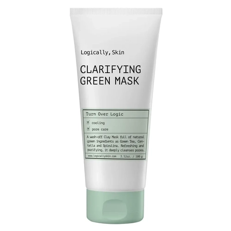 Очищувальна маска з глиною та спіруліною Logically, Skin Clarifying Green Mask, 100 г.