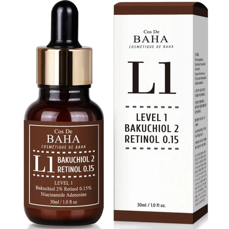 COS DE BAHA Bakuchiol 2% Serum with Retinol - Антивікова сироватка бакучіол та ретинол , 30 мл