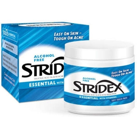 STRIDEX ESSENTIAL WITH VITAMINS - СЕРВЕТКИ ВІД АКНЕ, СИНІ, 55ШТ