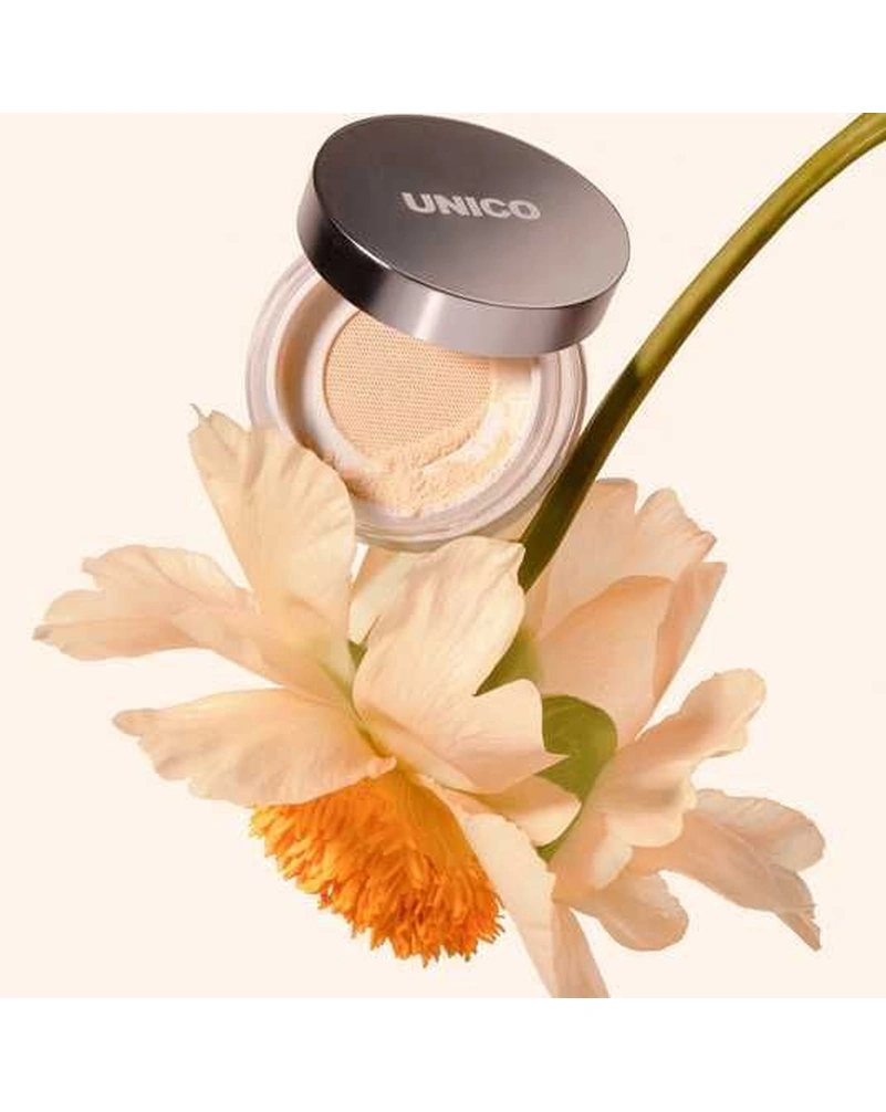 Бежева відтіночна фінішна пудра для обличчя UNICO Setting & Finishing Powder Eclair, 10 г