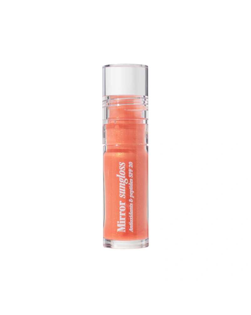 Сонцезахисний блиск для губ hugs mirror sungloss antioxidants & peptides sparkling bellini spf 20+ pa++, 5.5 мл