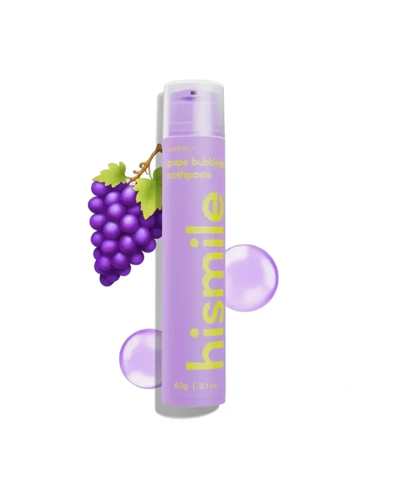 Зубная паста со вкусом виноградной жвачки hismile grape bubblegum toothpaste, 60 г