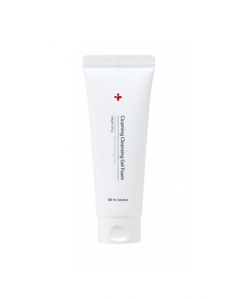 Очищуюча гель-пінка з центеллою для обличчя cu skin dr. solution cicaming cleansing gel foam, 150 мл
