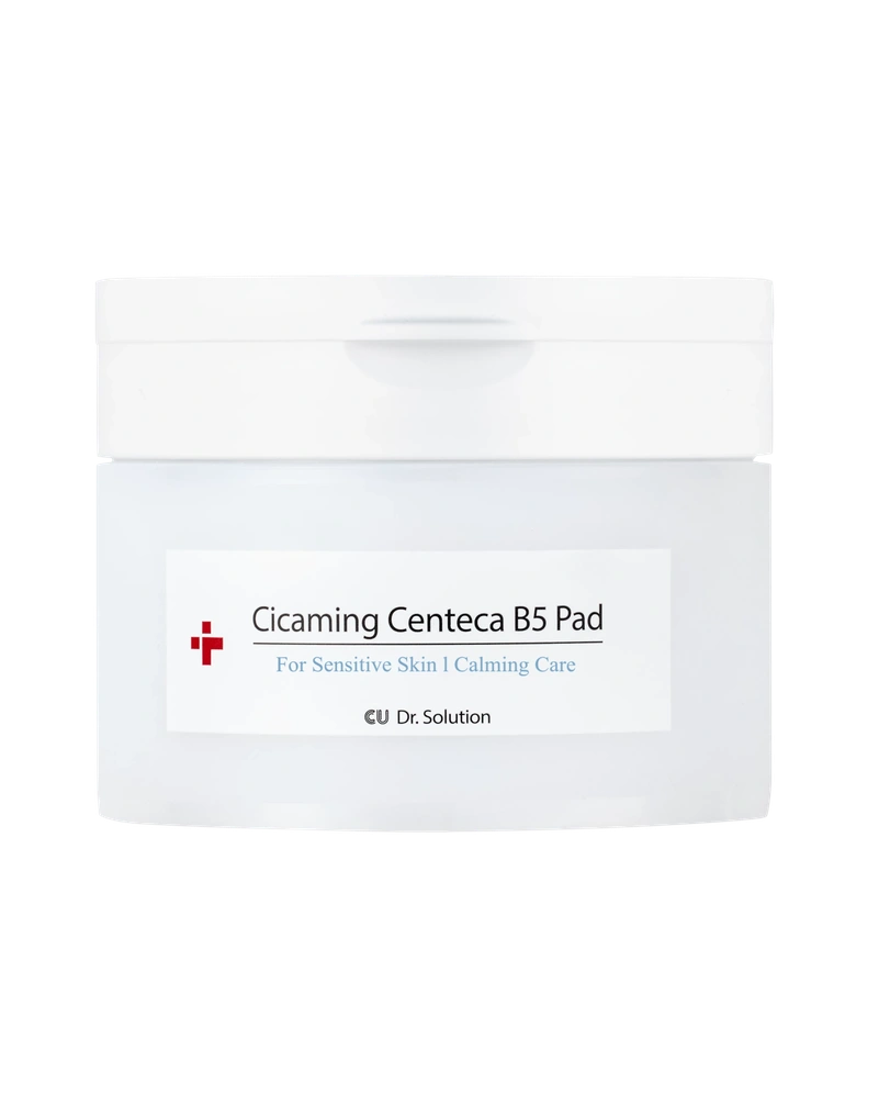 Заспокійливі педи з центеллою та пантенолом cu skin dr. solution cicaming centeca b5 pad, 80 шт