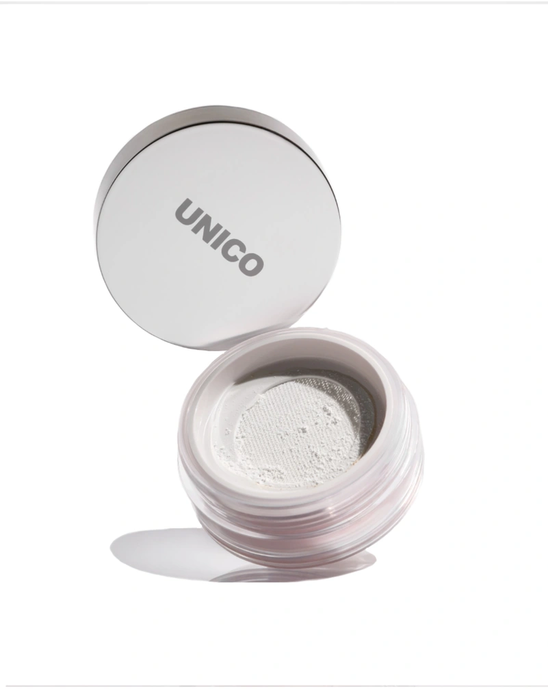 Прозора фінішна пудра для обличчя з spf 13/pa+++ unico setting & finishing powder pearl, 10 г