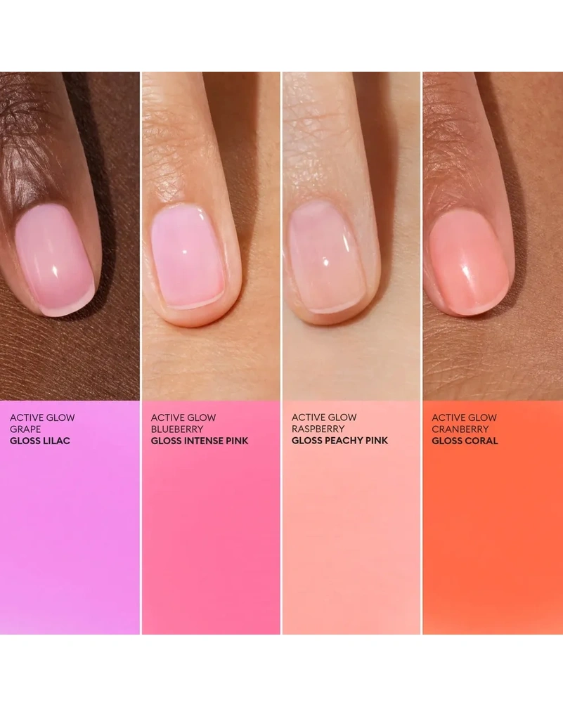 Лак для нігтів з персиково-рожевим глянцевим ефектом Manucurist Active Glow Raspberry, 15 мл