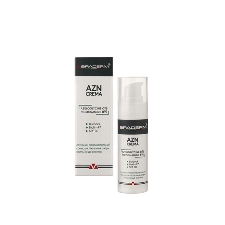 Сонцезахисний крем з протизапальним ефектом Braderm Azn Cream, 30 ml