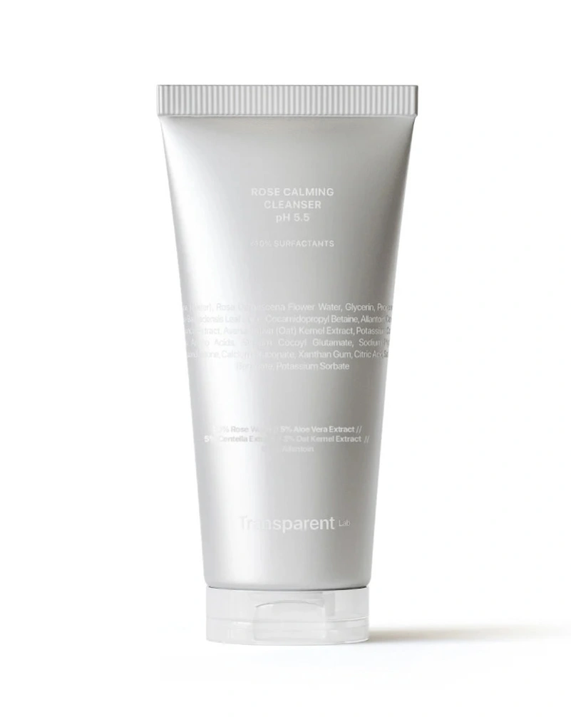Нежный гель для очистки лица transparent-lab rose calming cleanser ph 5.5, 150 мл