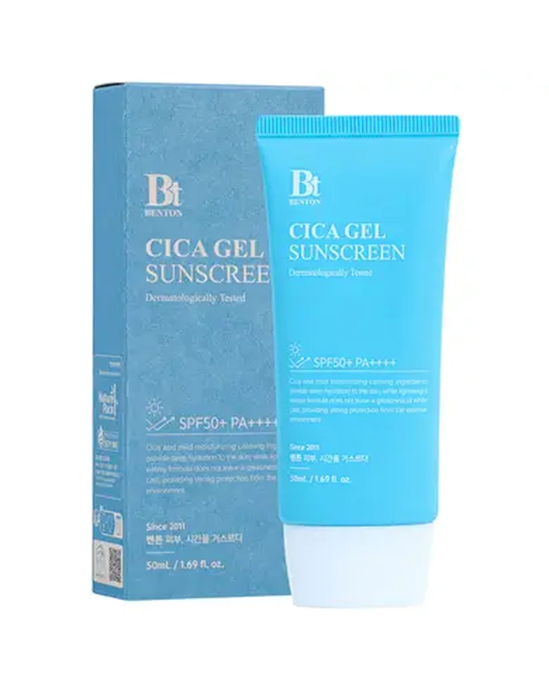 BENTON CICA GEL SUNSCREEN SERUM SPF50/PA++++-ЗВОЛОЖУЮЧА СОНЦЕЗАХИСНА КРЕМ-СИРОВАТКА З ЦЕНТЕЛЛОЮ , 50 МЛ