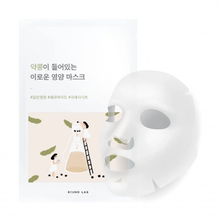 ROUND LAB SOYBEAN NOURISHING MASK SHEET - ПОЖИВНА ТКАНИННА МАСКА З ЕКСТРАКТОМ ЧОРНИХ СОЄВИХ БОБІВ