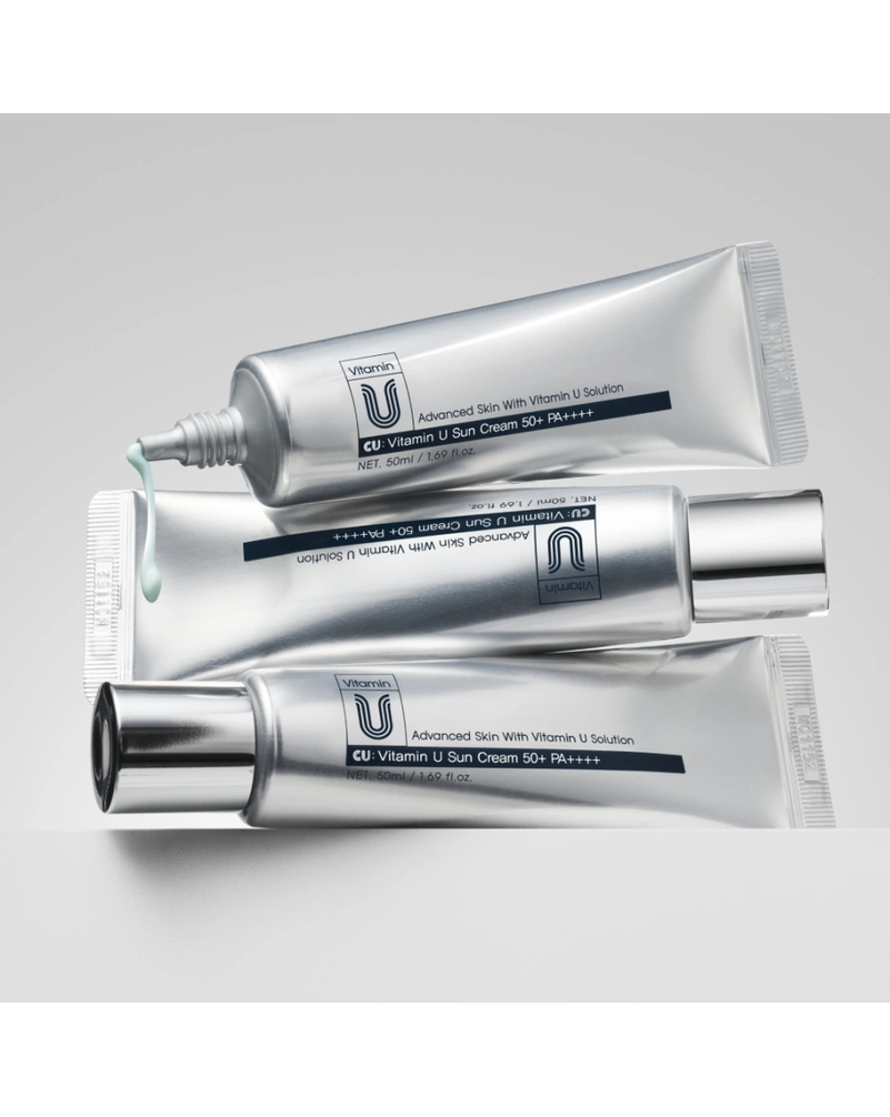 Заспокійливий сонцезахисний крем з вітаміном U та пептидами CU SKIN Vitamin U Sun Cream Spf 50+ Pa++++, 50 мл