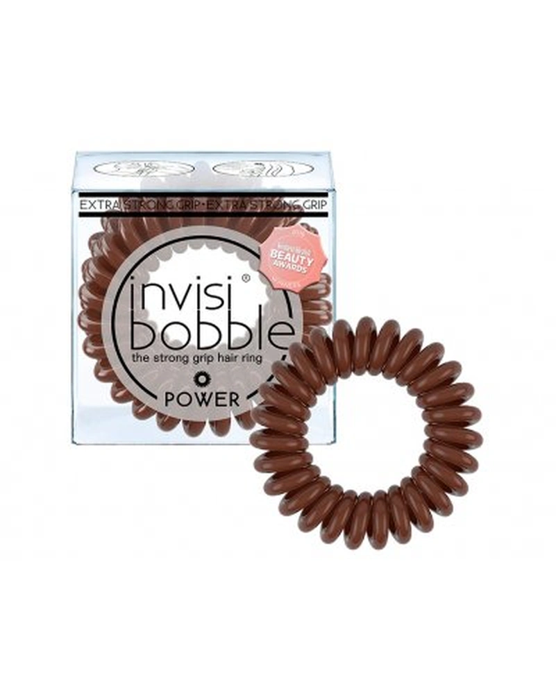 INVISIBOBBLE ORIGINAL Pretzel Brown - Резинка-браслет для волосся (коричнева), 3 шт.