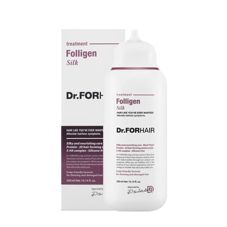 DR.FORHAIR FOLLIGEN SILK TREATMENT - ВІДНОВЛЮЮЧА МАСКА - КОНДИЦІОНЕР ДЛЯ ПОШКОДЖЕНОГО ВОЛОССЯ, 300 МЛ