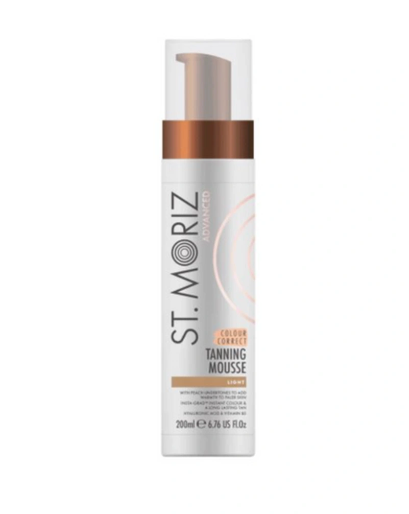 St Moriz Advanced Colour Correcting Mousse Light - Автобронзат-мус для світлої шкіри,200 мл.