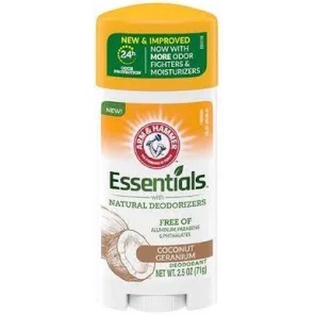 ARM & HAMMER, Essentials with Natural Deodorizers, Deodorant, Coconut Geranium - Натуральний дезодорант з ароматом кокоса ,71 g