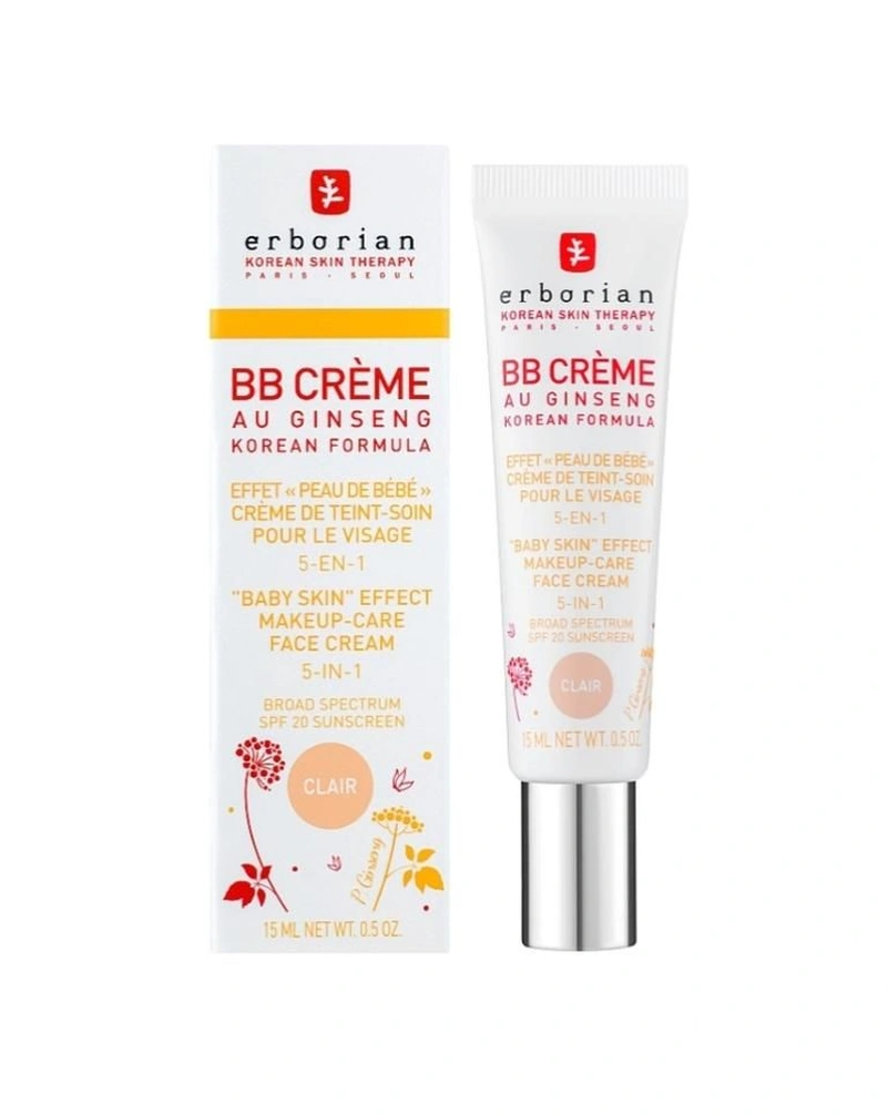 ERBORIAN BB CREAM (CLAIR) - ВВ-КРЕМ 5-В-1 - ББ КРЕМ " ШКІРА, ЯК У НЕМОВЛЯТИ " 15 мл