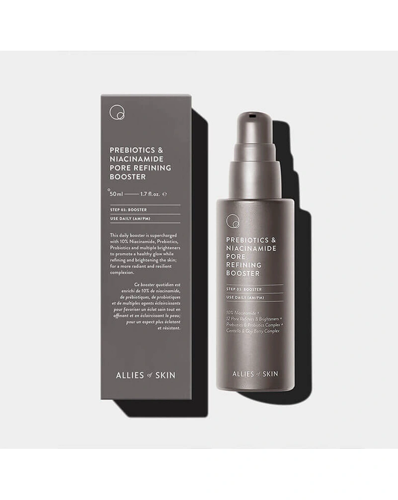 Антиоксидантний бустер з ніацинамідом Allies of Skin Prebiotics & Niacinamide Pore Refining Booster, 50 мл