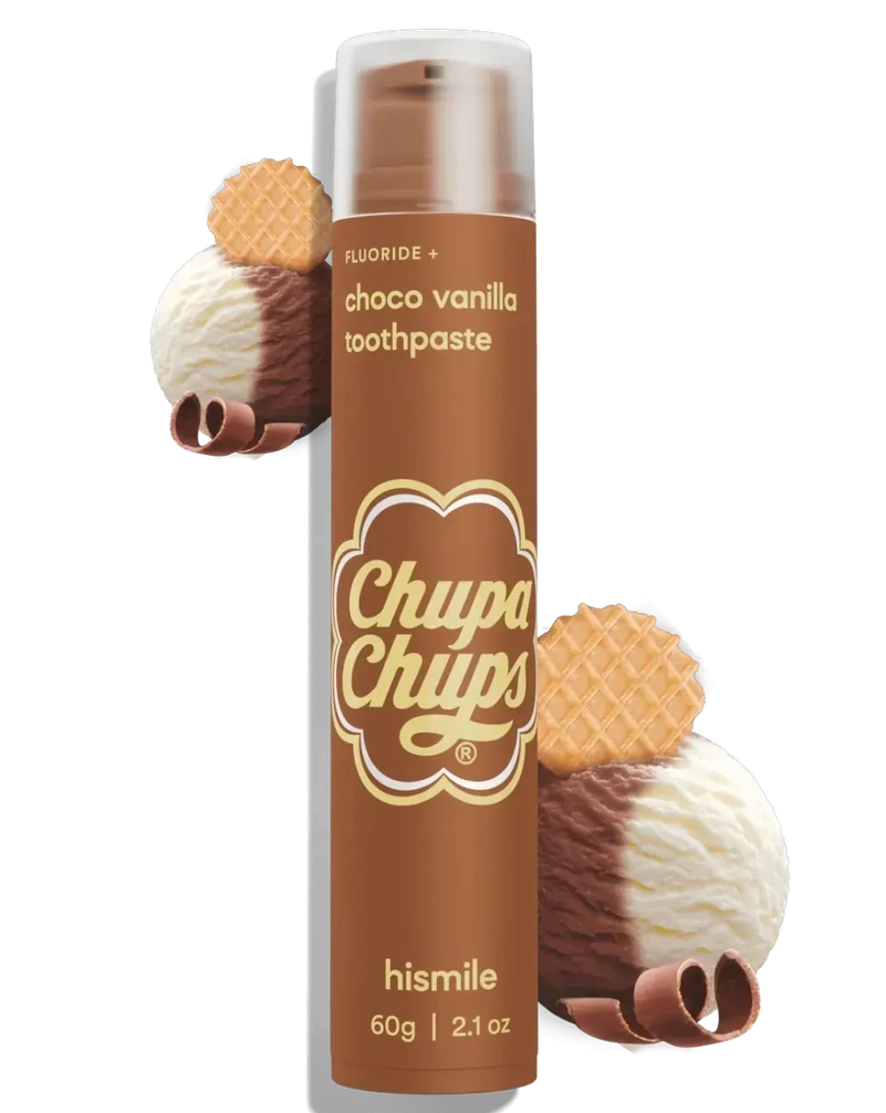 Зубна паста з шоколадно-ванільним смаком hismile chupa chups choco vanilla toothpaste, 60 мл