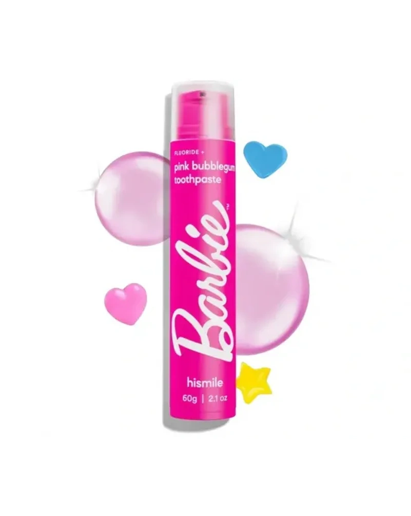 Зубная паста со вкусом жвачки hismile barbie pink bubblegum toothpaste, 60 г
