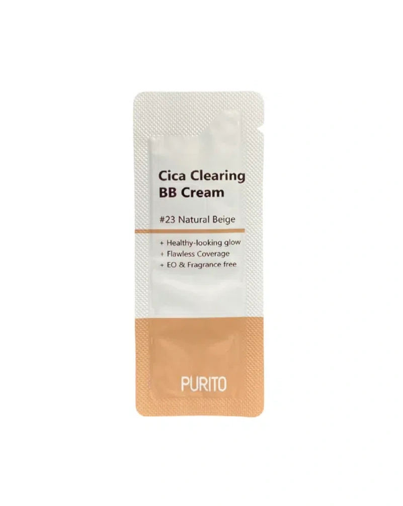 PURITO CICA CLEARING BB CREAM - BB-КРЕМ ДЛЯ ЧУТЛИВОЇ ШКІРИ З ЕКСТРАКТОМ ЦЕНТЕЛЛИ(№23) , пробник