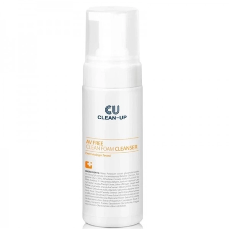 CU SKIN Clean-Up AV Free Clean Foam Cleanser - Очищаюча пінка для чутливої шкіри,150 мл.