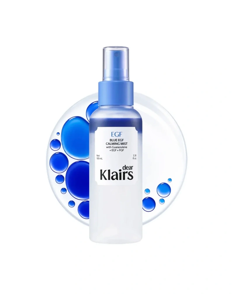 Двухфазный успокаивающий мост dear, klairs blue egf calming mist, 100 мл